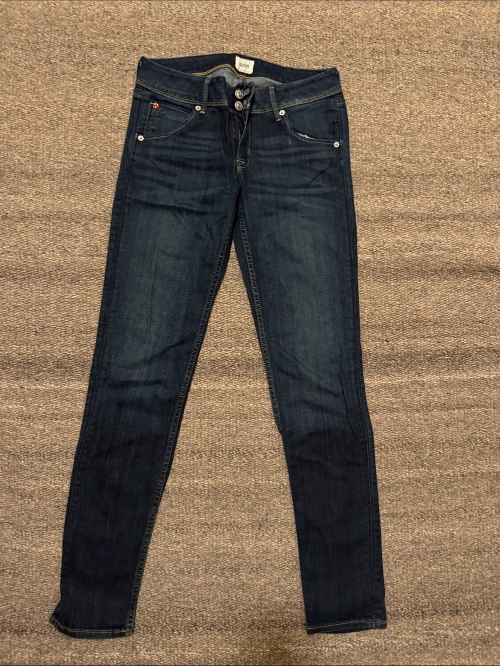 Hudson Jeans Colin Flap Dark Blue Skinny Women's Jeans 28